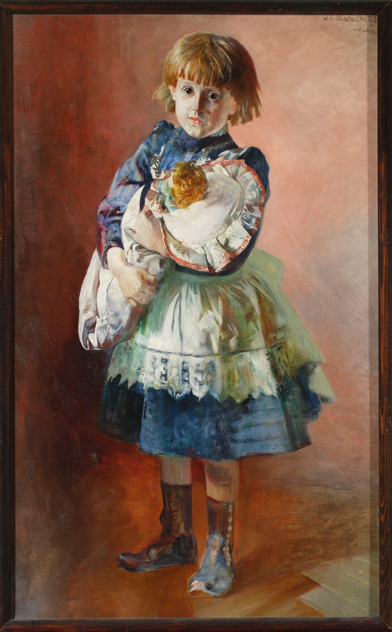 Portræt af Julia, kunstnerens datter, med en dukke af Jacek Malczewski