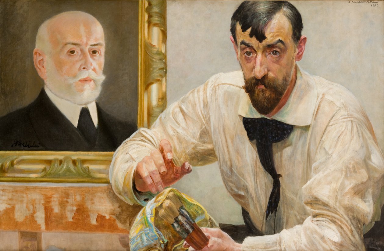 Portræt af maleren Stanisław Dębicki af Jacek Malczewski