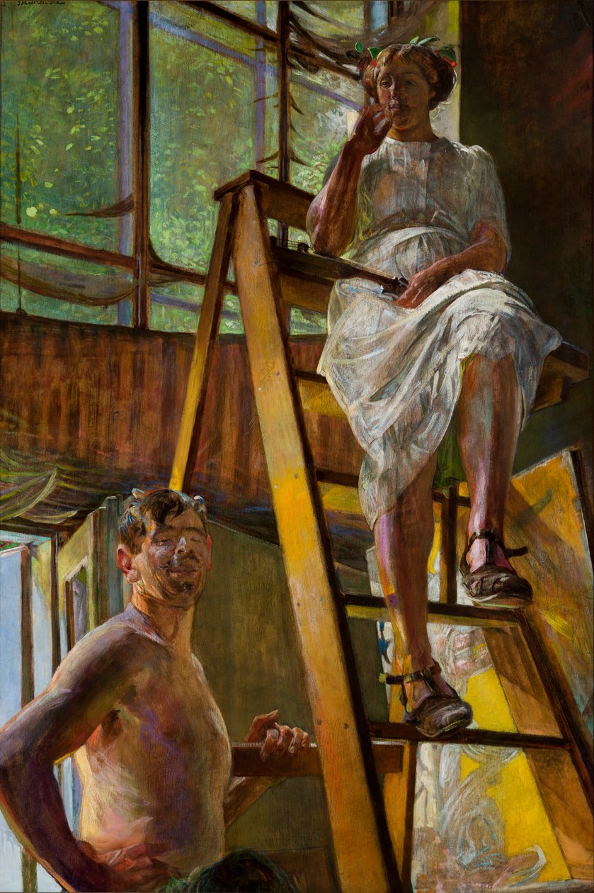 Satyr ja malli af Jacek Malczewski