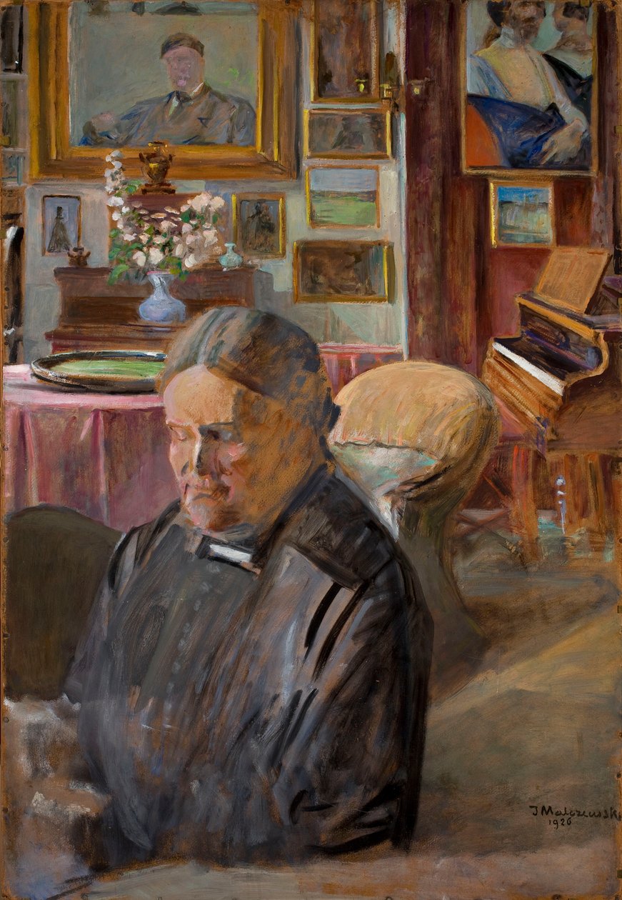 Kunstnerens søster Helena i rummet af Jacek Malczewski