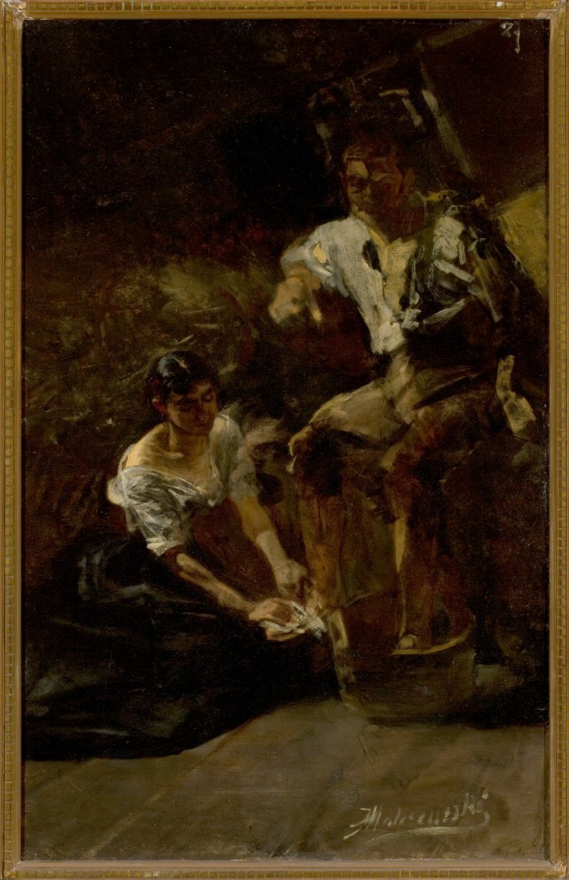 Fodvaskning (sibirisk scene) af Jacek Malczewski