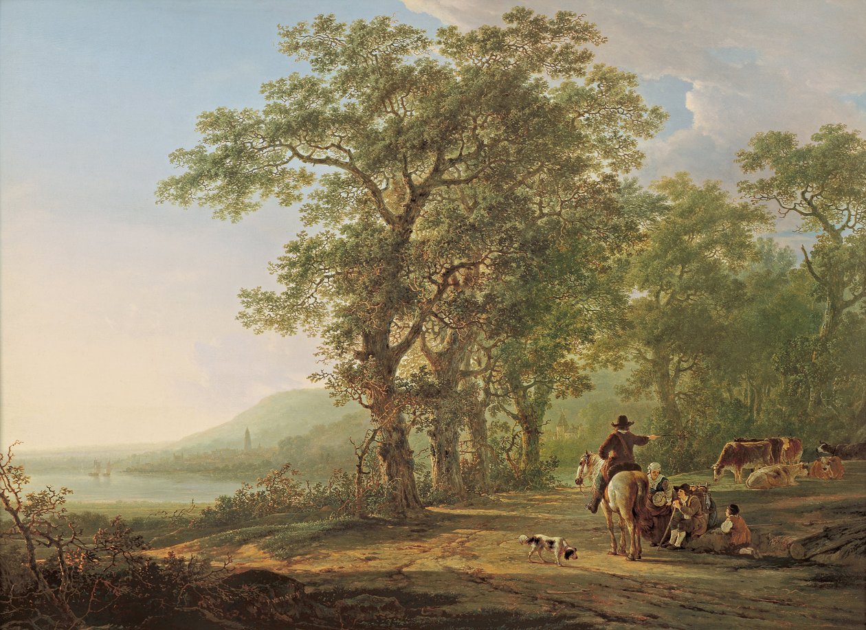 Figurer i et skovlandskab af Jacob van Strij