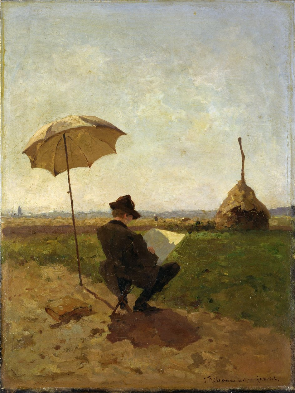 Maleren P.J.C. Gabriel (1828-1903) af Jacob Coenraad Ritsema
