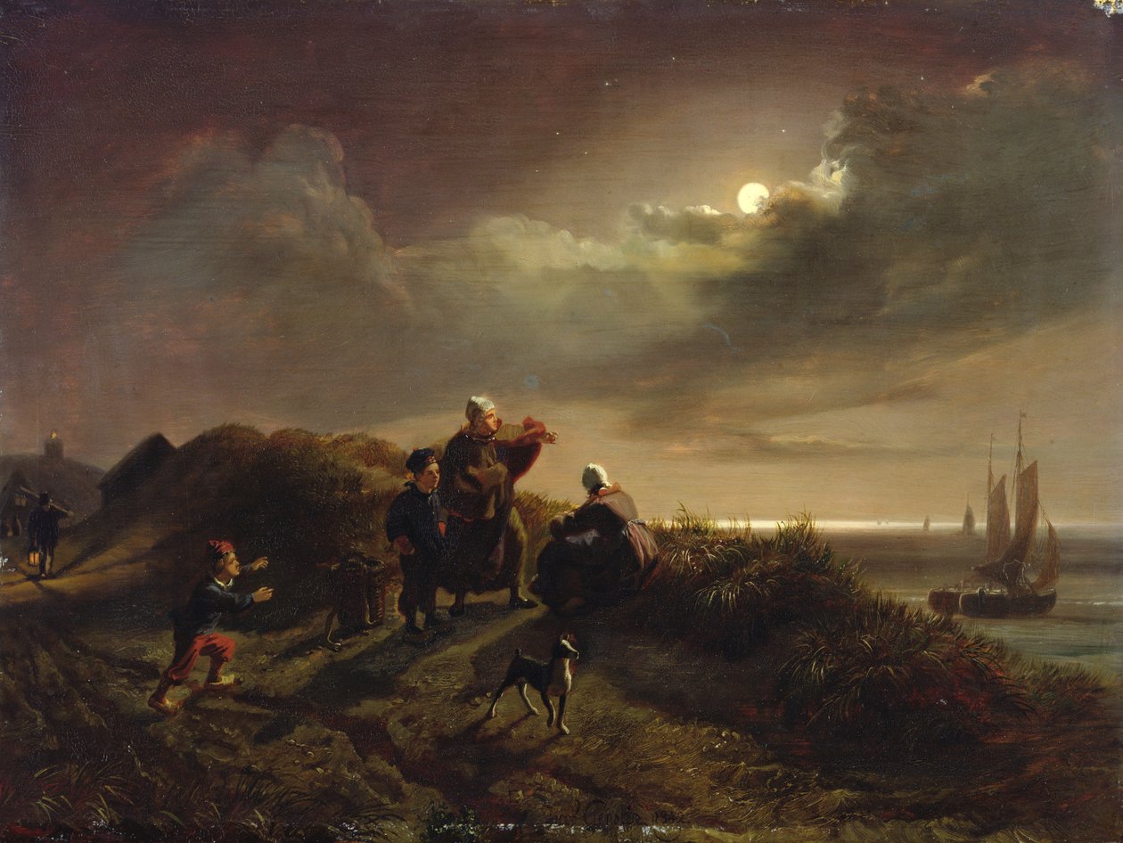 På kysten ved Scheveningen, 1842 af Jacob Gensler