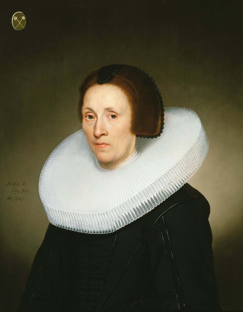 Portræt af Johanna van Diemen, 61 år, 1647 af Jacob Gerritsz Cuyp