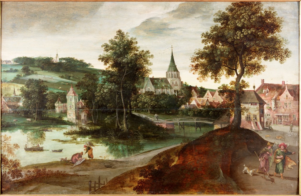 Tobias og englen, 1567 af Jacob Grimmer