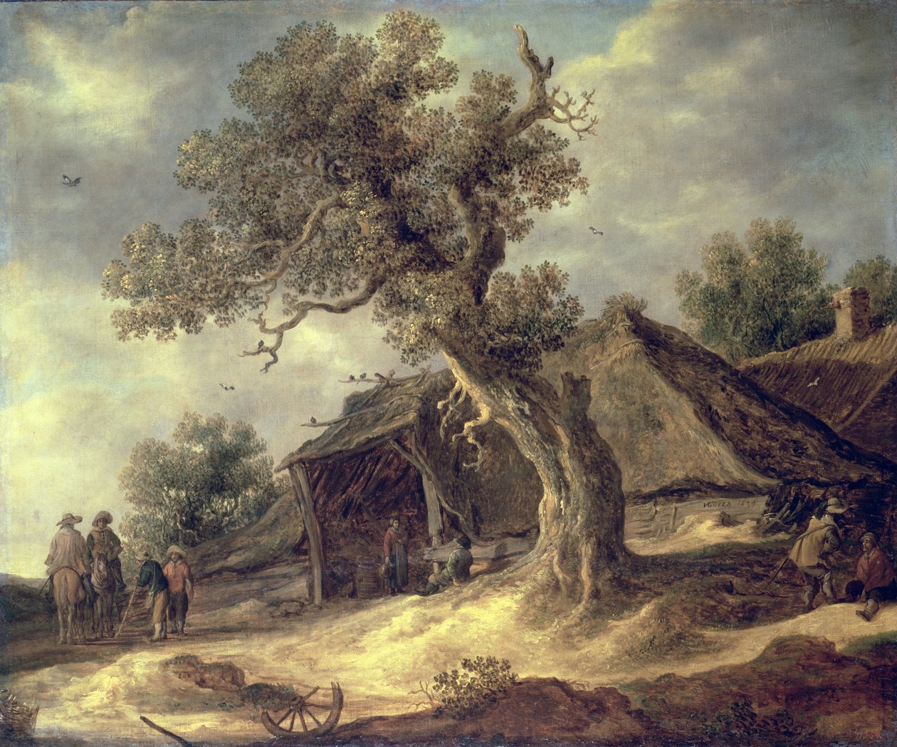 Landskab med eg, 1634 af Jacob van Ruisdael