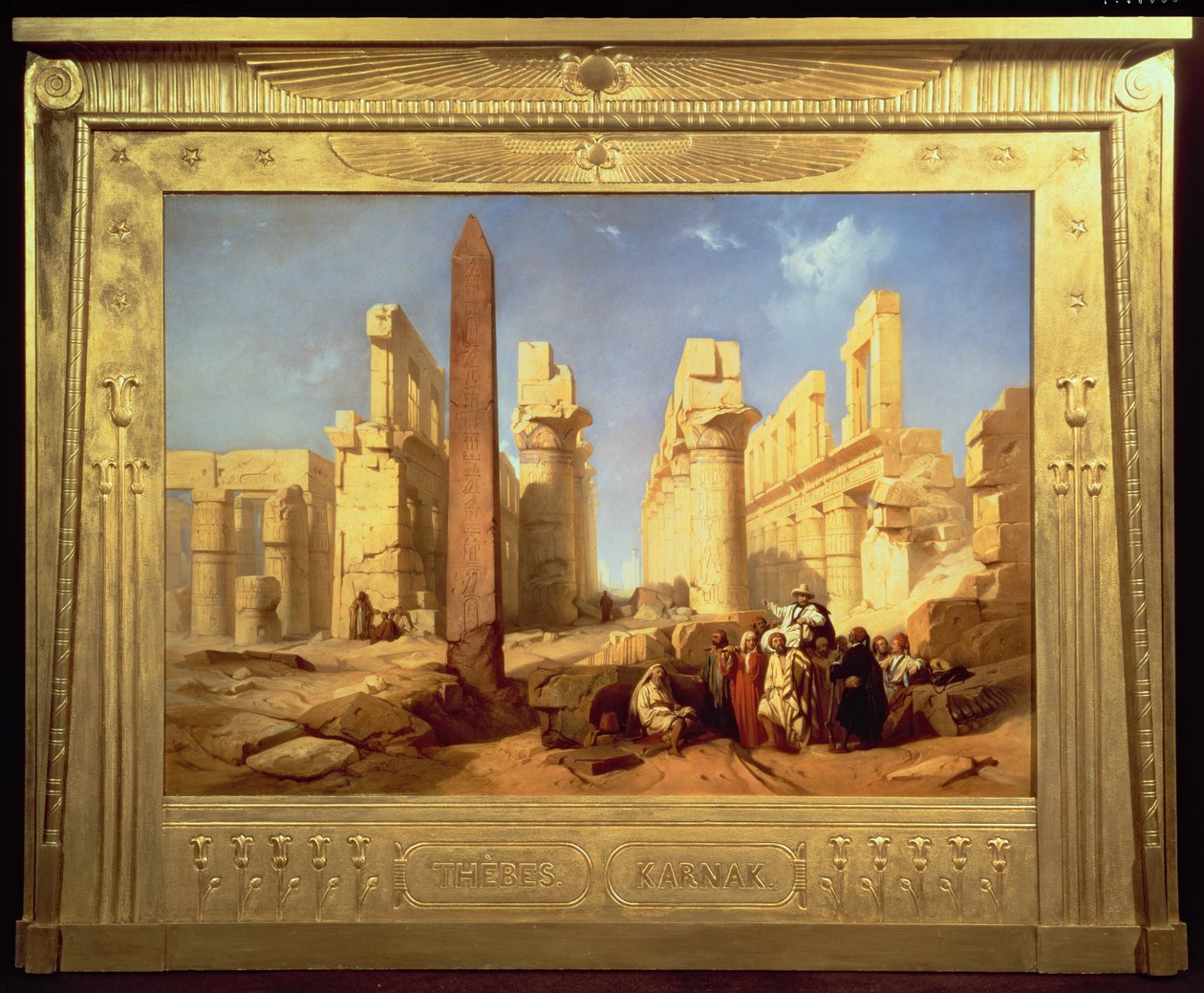 Ruinerne af Palace of Karnak i Theben, 1856 (panel) af Jacob Jacobs