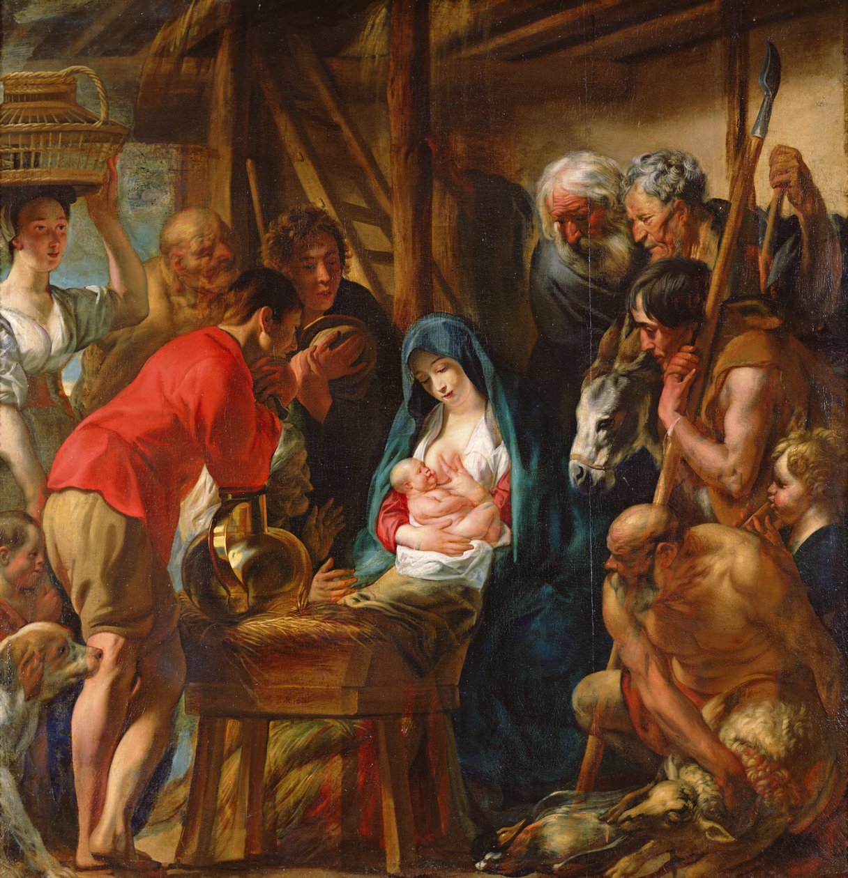 Tilbedelse af hyrderne af Jacob Jordaens