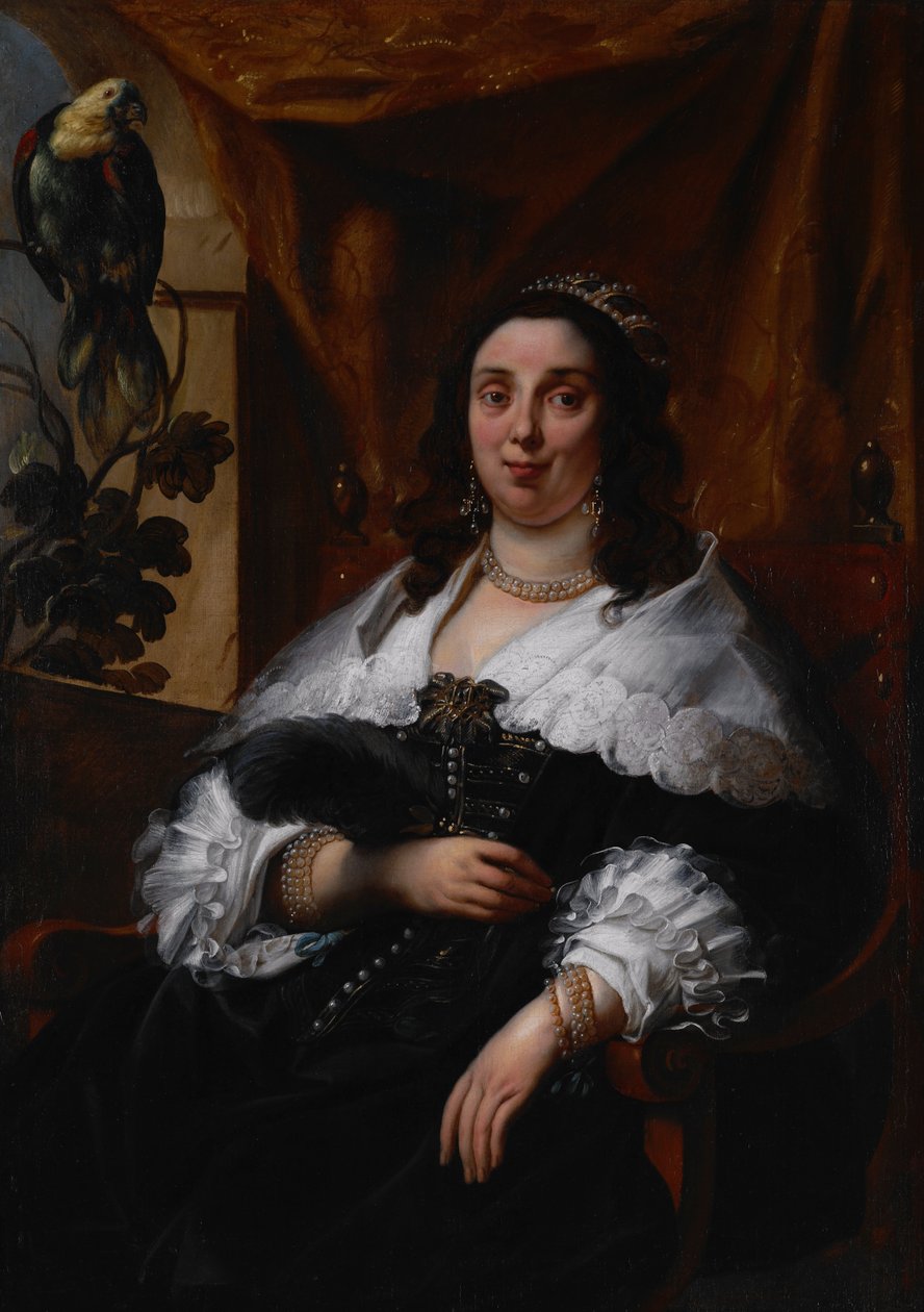 Portræt af en dame af Jacob Jordaens