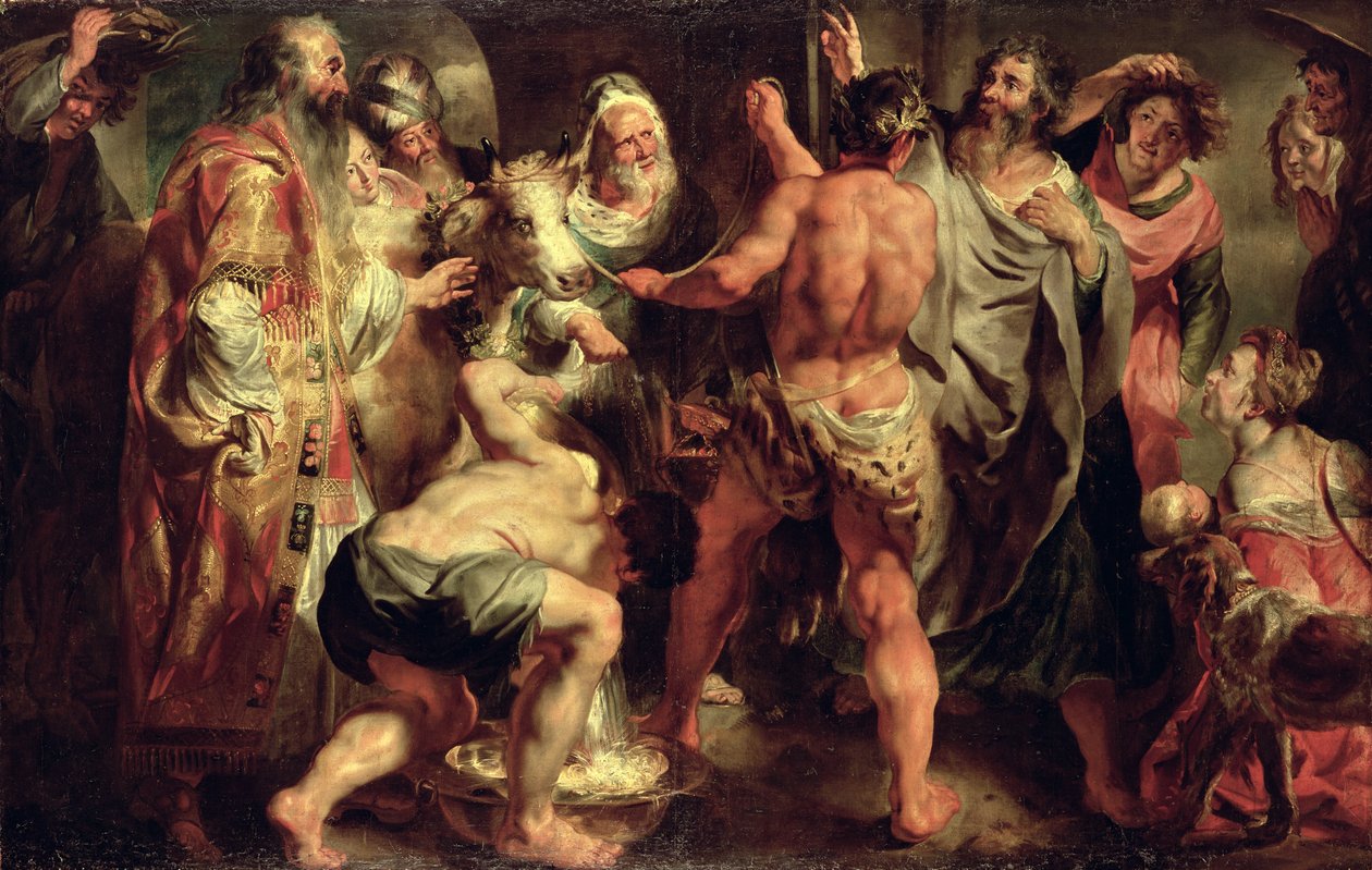 Apostlene, St. Paul og St. Barnabas i Lystra af Jacob Jordaens