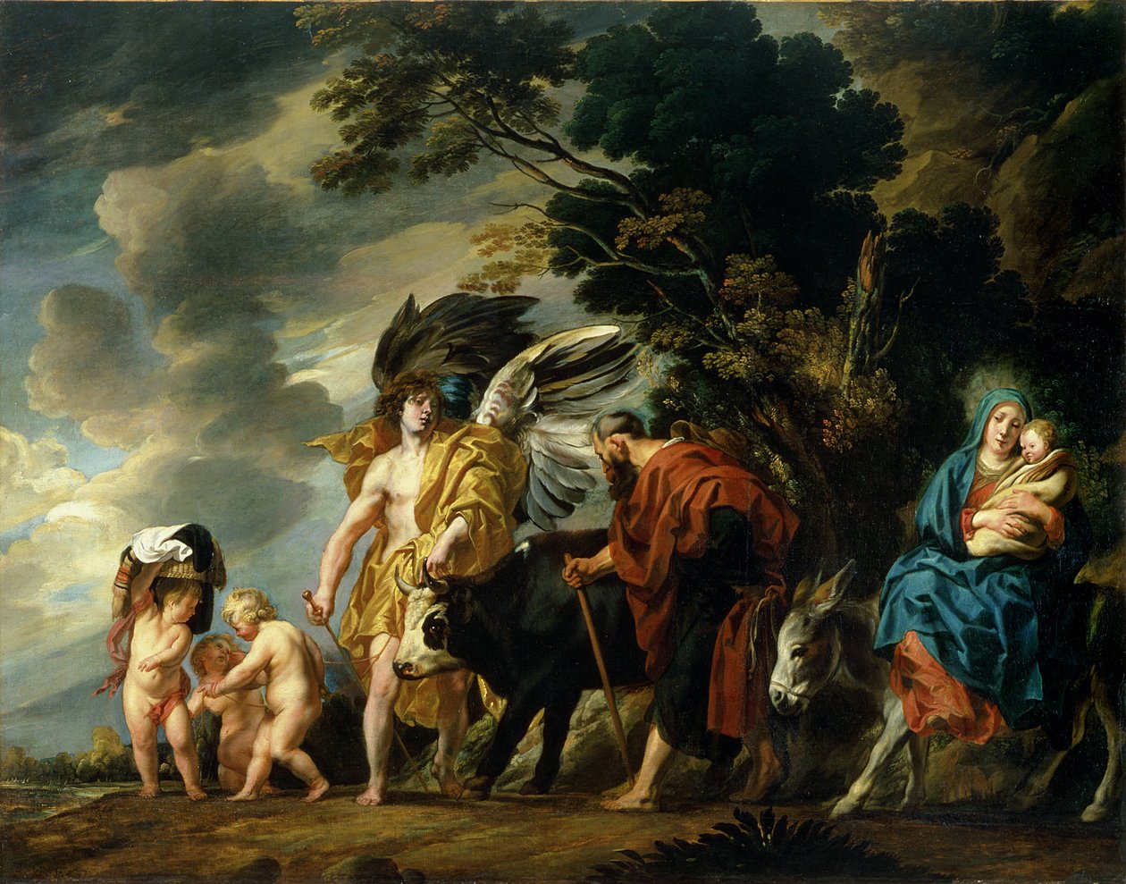 Flugten til Egypten, 1647 af Jacob Jordaens