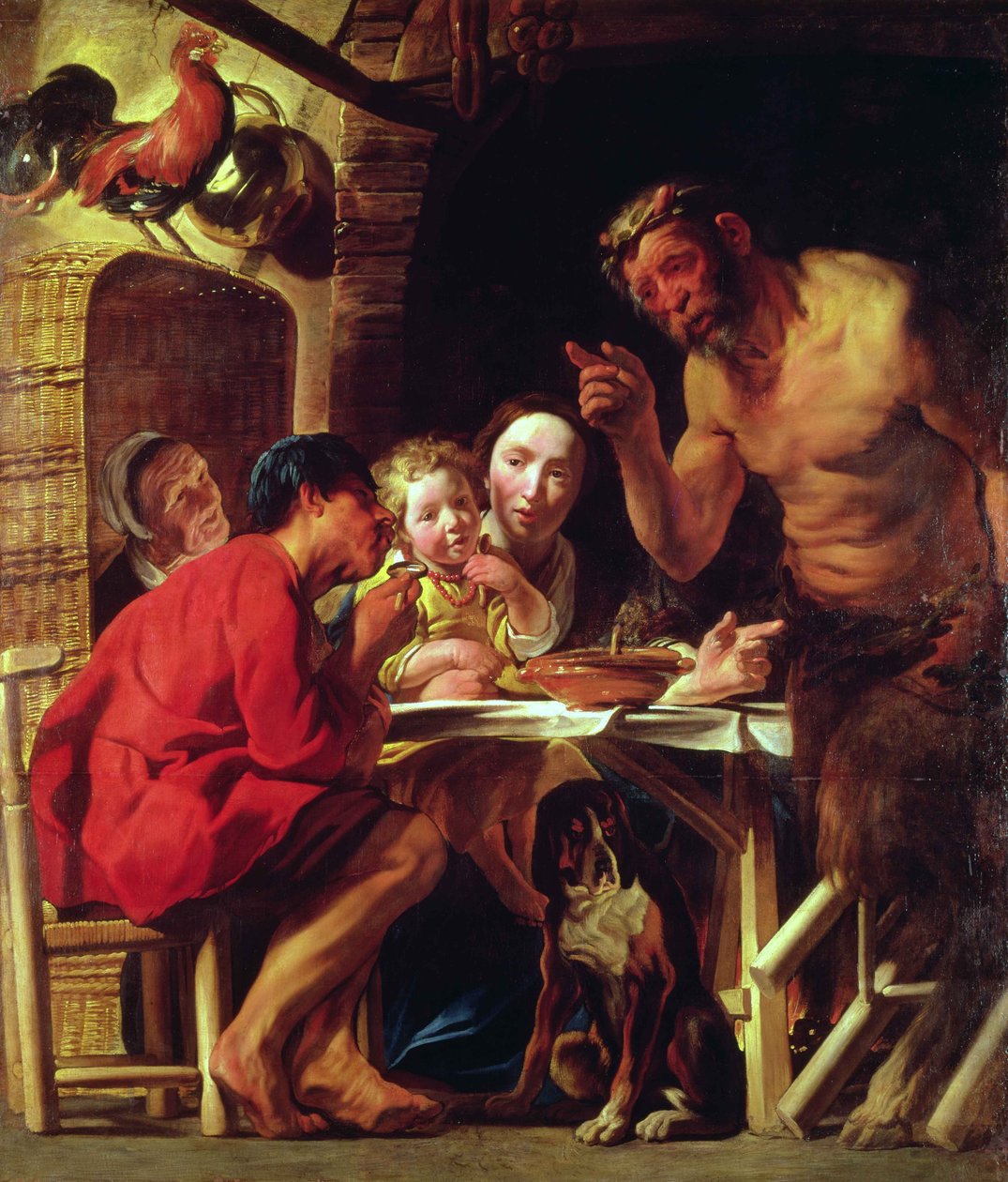 Bønderne og Satyren af Jacob Jordaens