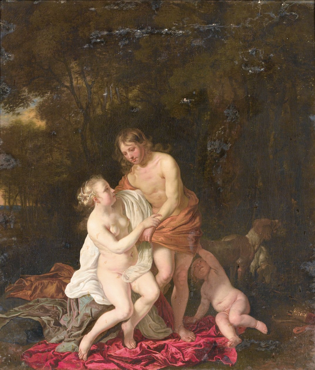 Venus og Adonis af Jacob van Loo