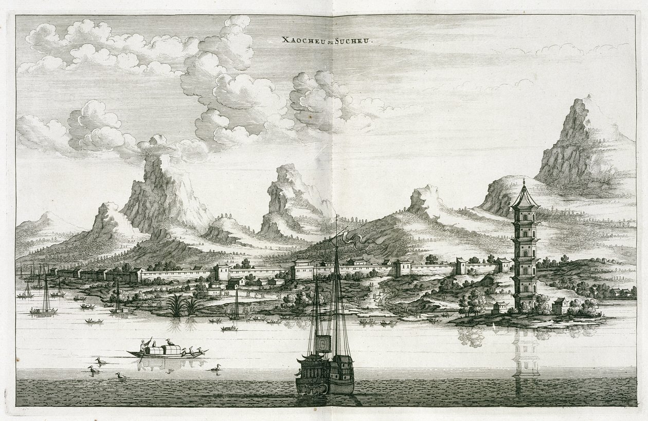 Xaocheu eller Sucheu, fra en beretning om en hollandsk ambassade i Kina, 1665 af Jacob van Meurs
