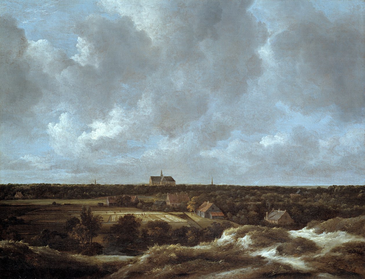 En udsigt over Haarlem og blegningsområder af Jacob van Ruisdael