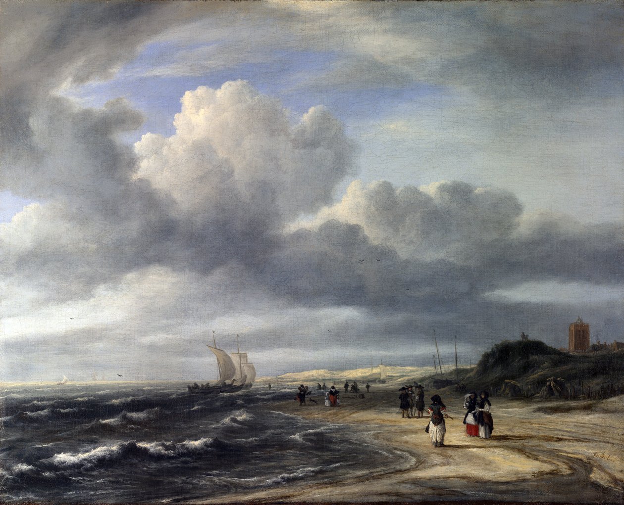 Stranden ved Egmond-an-Zee af Jacob van Ruisdael