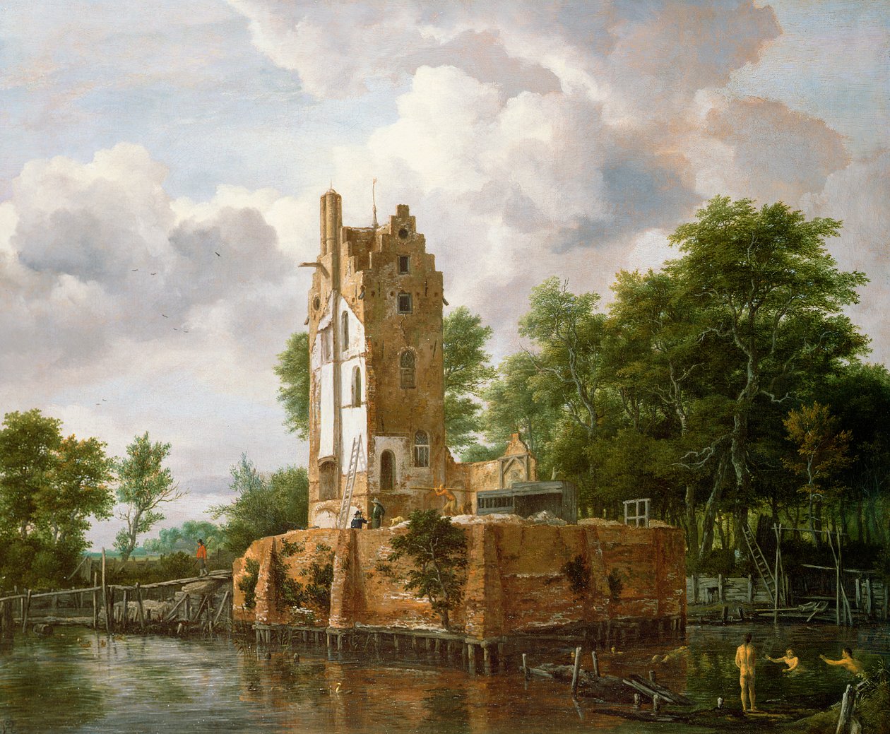 Udsigt over Kostverloren Slot på Amstel af Jacob van Ruisdael