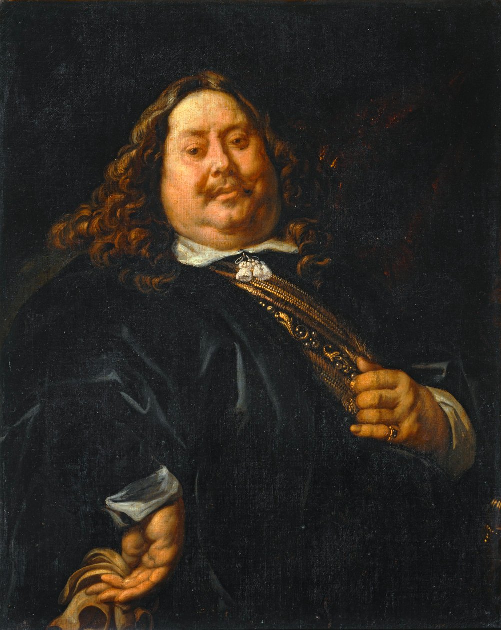 Portræt af en overvægtig person, tidligere kendt som Portræt af admiral Michel-Adrien Ruyter - Portræt af en overvægtig person ... af Jacob (studio of) Jordaens
