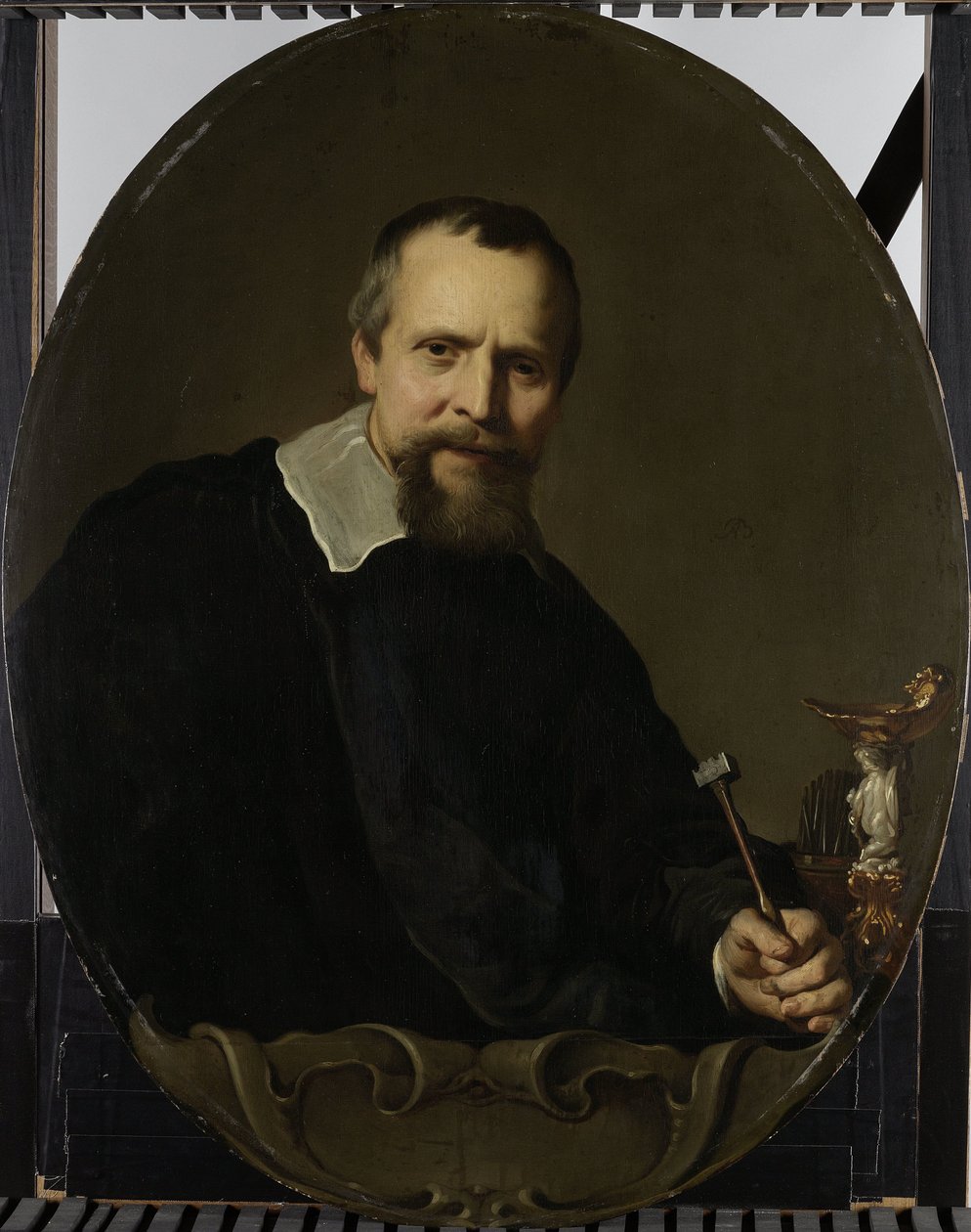 Portræt af Johannes Lutma Jan Lutma (1584/85-1669). Amsterdam Sølvsmed af Jacob Adriaensz. Backer