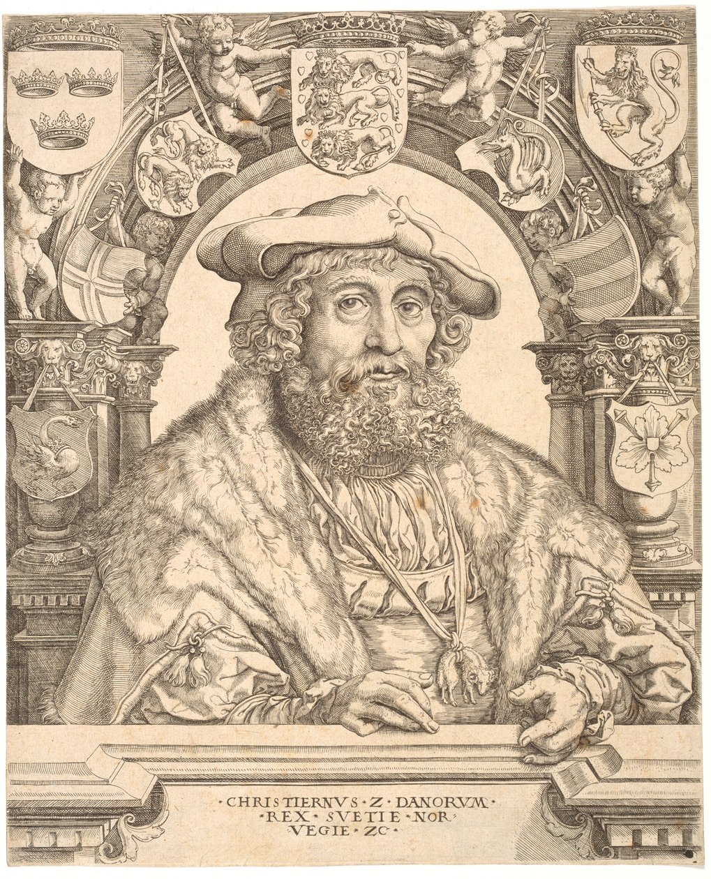 Danish: Kong Christian II af Danmark af Jacob Binck