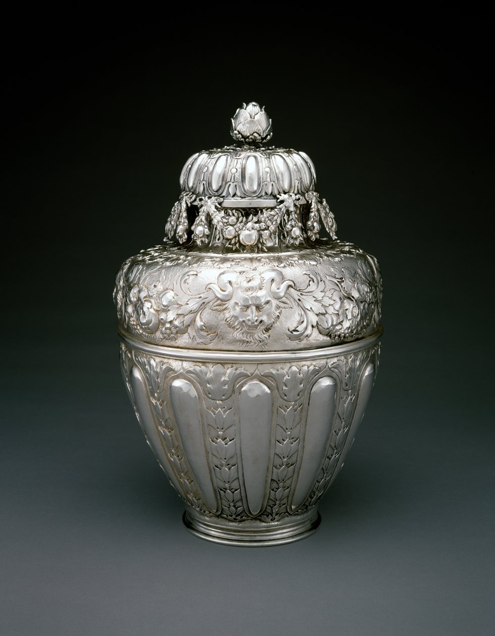 Ingefærkrukke med låg, ca. 1677 (sterling sølv) af Jacob Bodendick