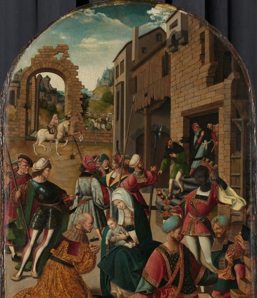 Magiernes tilbedelse af Jacob Cornelisz van Oostsanen (workshop of)
