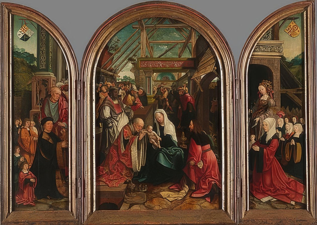 Tilbedelse af Magi. 1517 af Jacob Cornelisz van Oostsanen