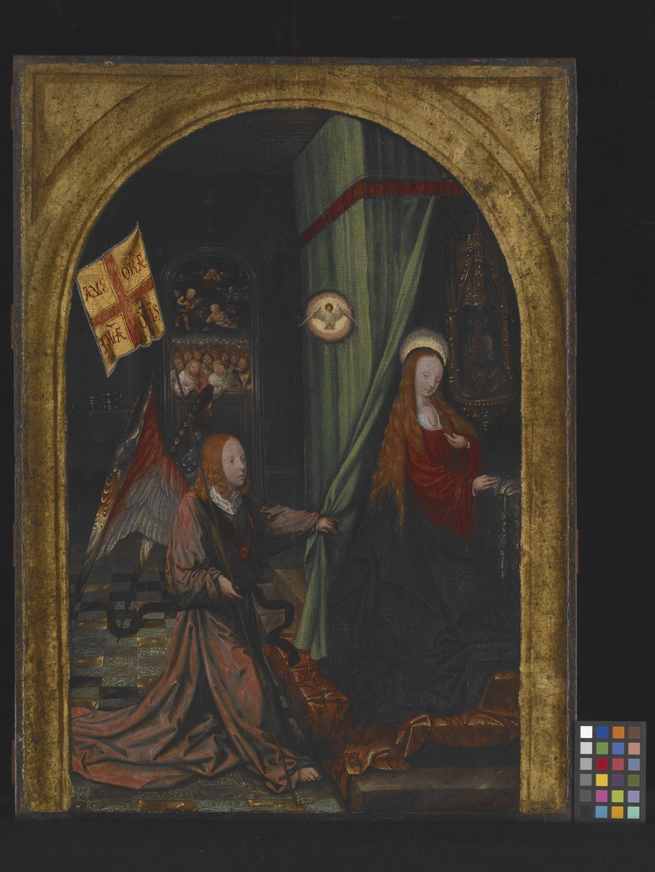 Bebudelse (olie på træ) af Jacob Cornelisz van Oostsanen