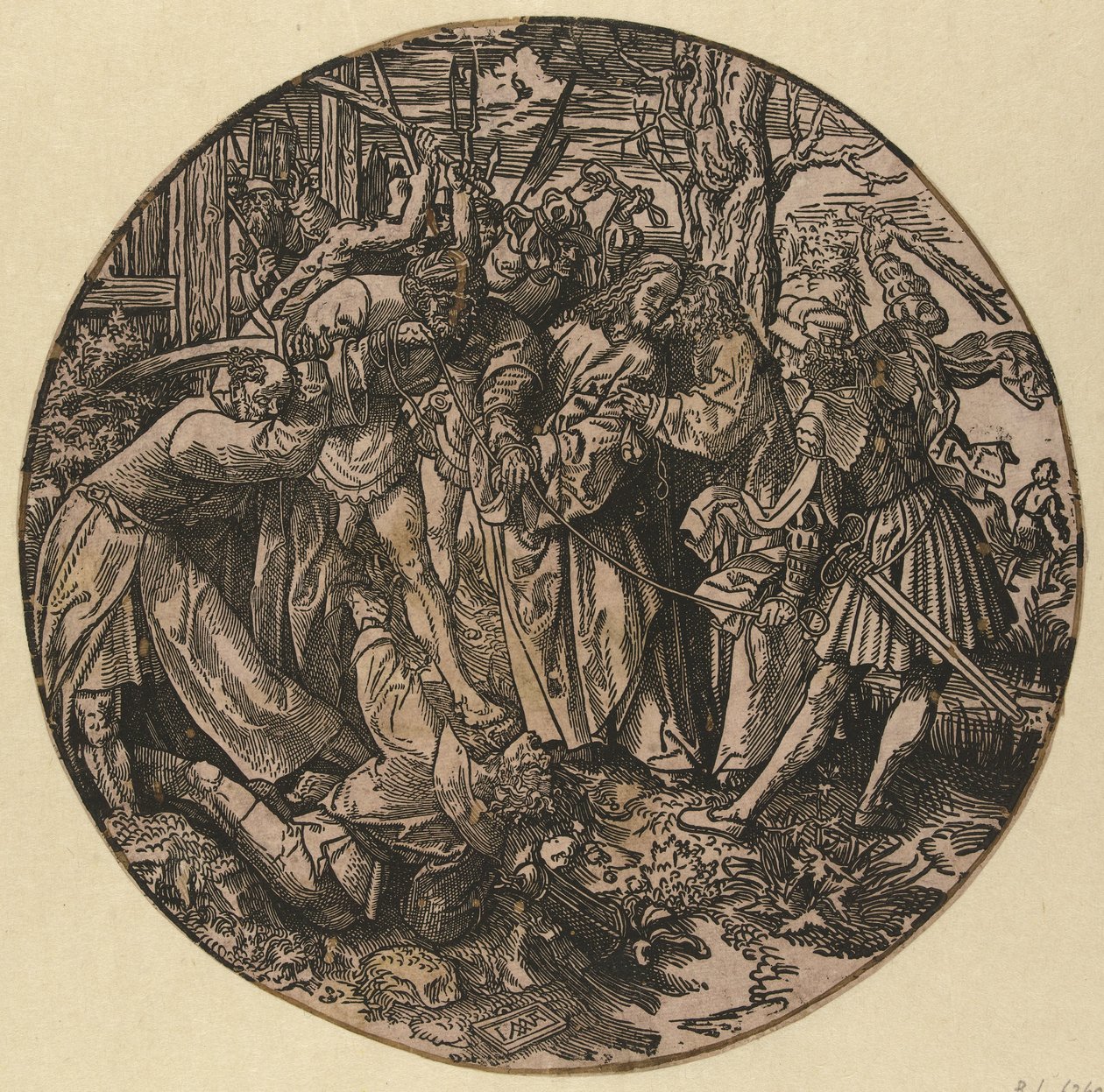 Judas Kysset The Round Passion (serietitel) af Jacob Cornelisz van Oostsanen