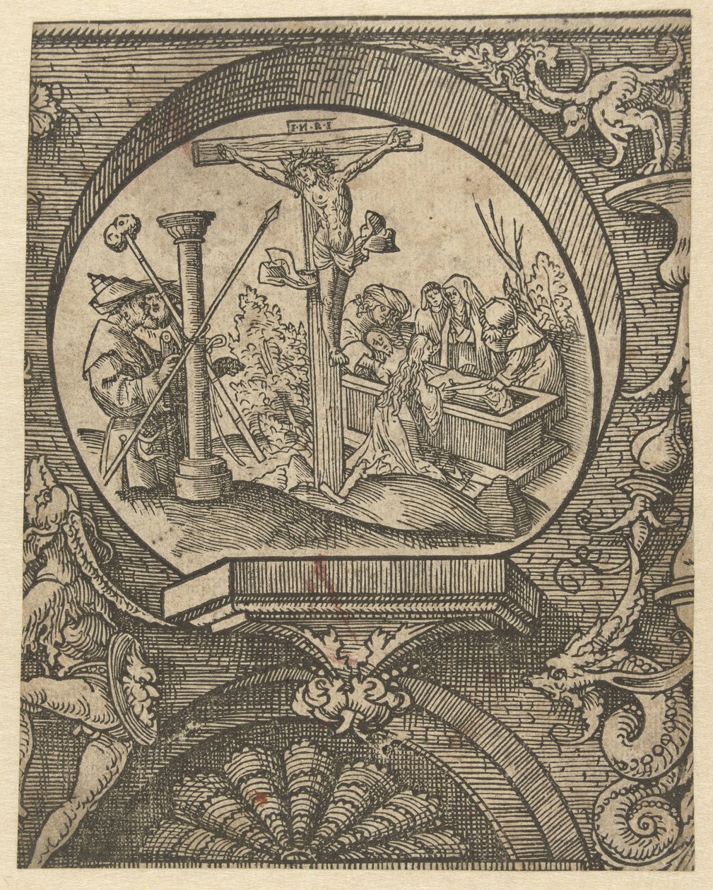 Kristi korsfæstelse og begravelse The Creed (serietitel) af Jacob Cornelisz van Oostsanen