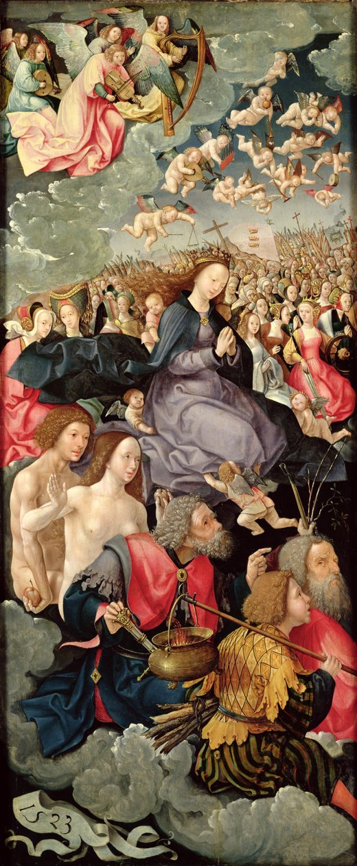 Venstre fløj af Triptykon med tilbedelse af Treenigheden, 1523 (se 242037, 242039, 242040) af Jacob Cornelisz van Oostsanen