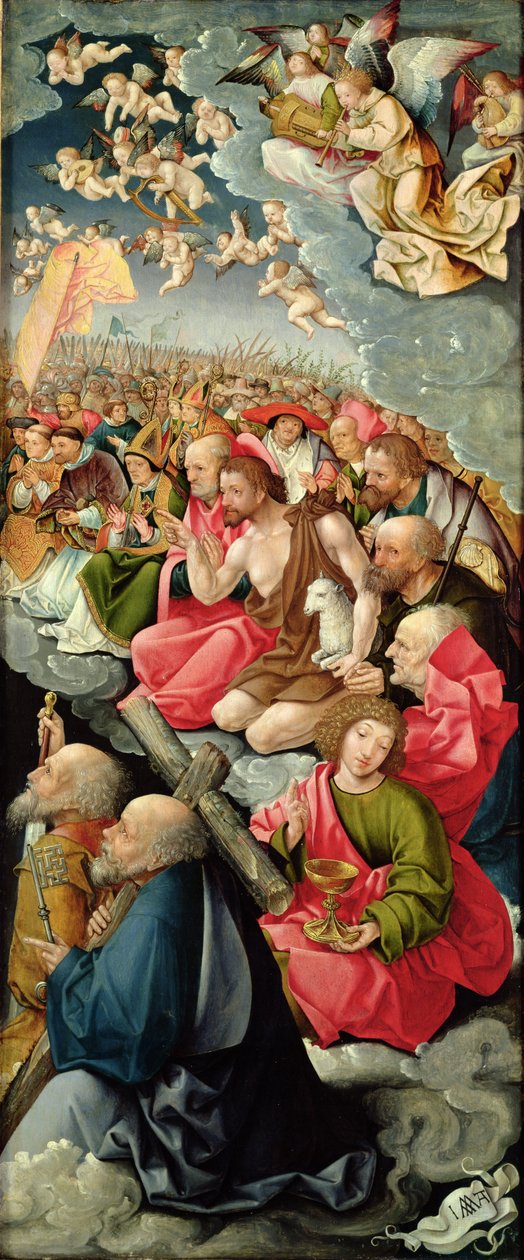Højre fløj af Triptykon med tilbedelse af treenigheden, 1523 (se 242037, 242038, 242040) af Jacob Cornelisz van Oostsanen