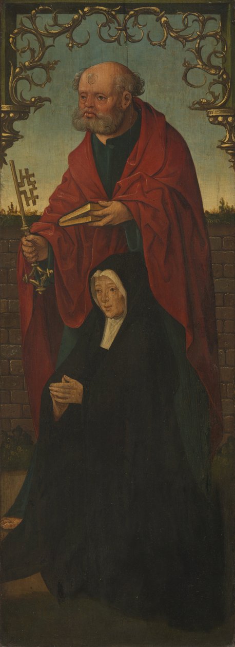 Sankt Peter og en donor, Sankt Thomas omvendt, 152025 af Jacob Cornelisz. van Oostsanen