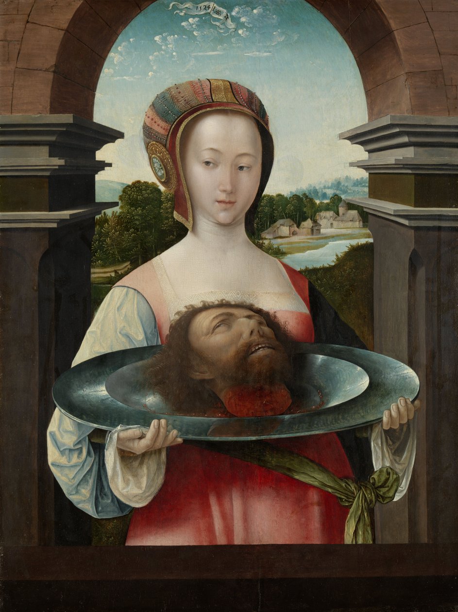 Salome med Johannes Døberens hoved, 1524 af Jacob Cornelisz van Oostsanen