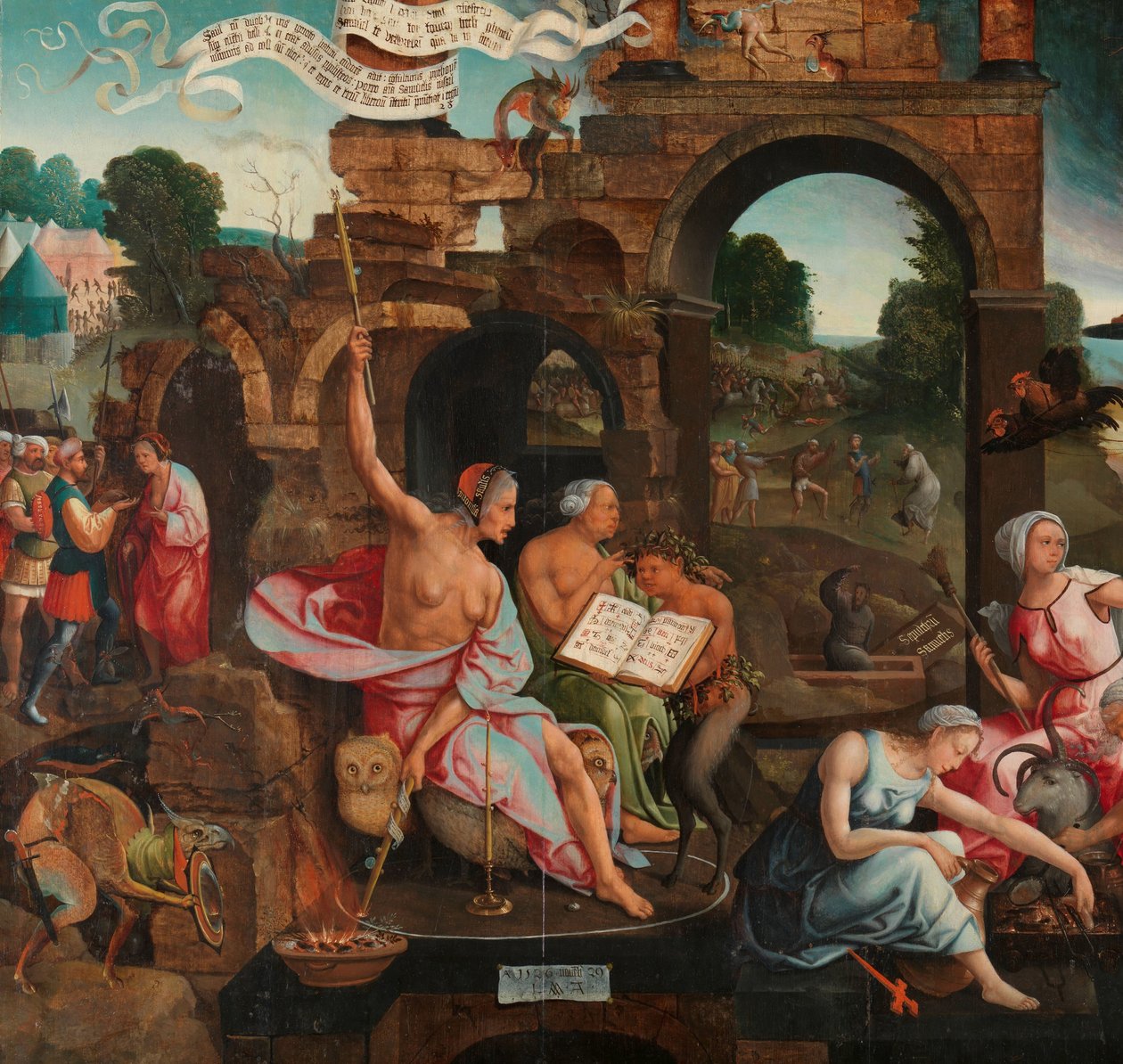 Saul og heksen fra Endor af Jacob Cornelisz van Oostsanen