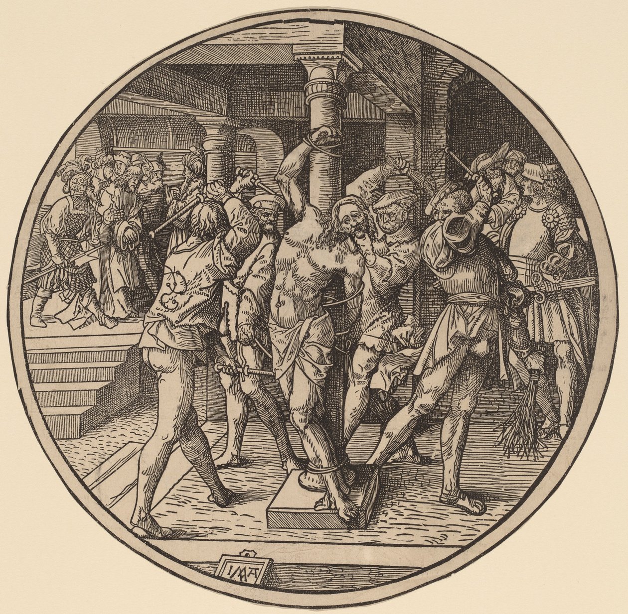 Kristi flagellering og Kristus før Pilatus af Jacob Cornelisz van Oostsanen