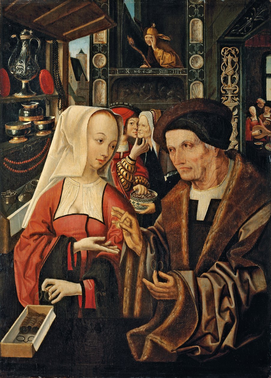 De dårligt matchede elskere af Jacob Cornelisz van Oostsanen