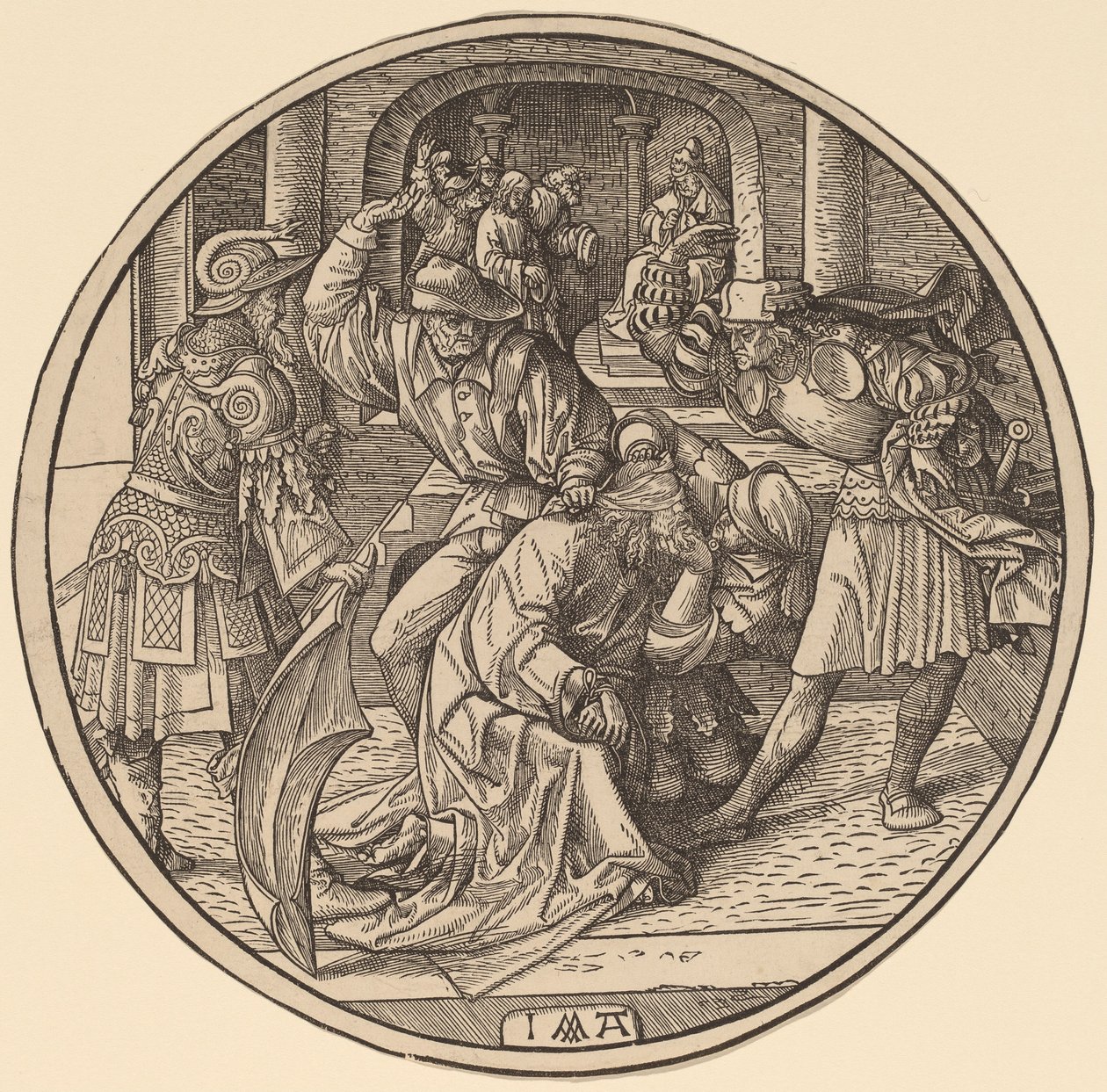 Hån mod Kristus og Kristus før Kajfas af Jacob Cornelisz van Oostsanen