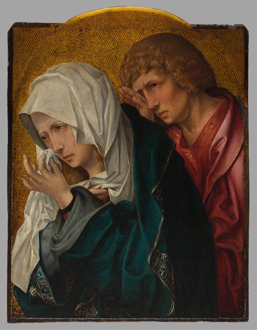 Jomfruen og den hellige Johannes Evangelisten, ca. 1520 (olie på panel) af Jacob Cornelisz van Oostsanen