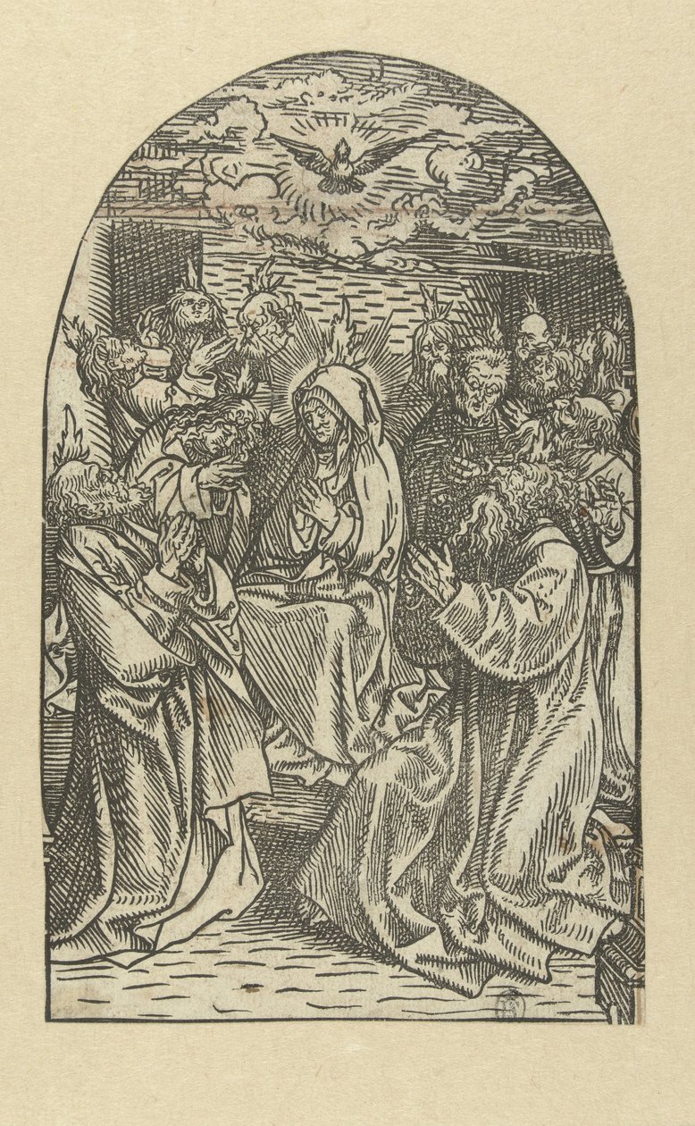 Helligåndens udgydelse The Life of Mary (serietitel) af Jacob Cornelisz van Oostsanen