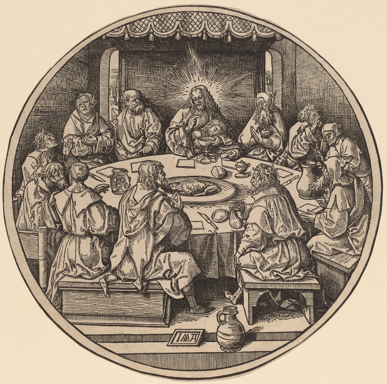 Den sidste nadver af Jacob Cornelisz van Oostsanen after Albrecht Dürer