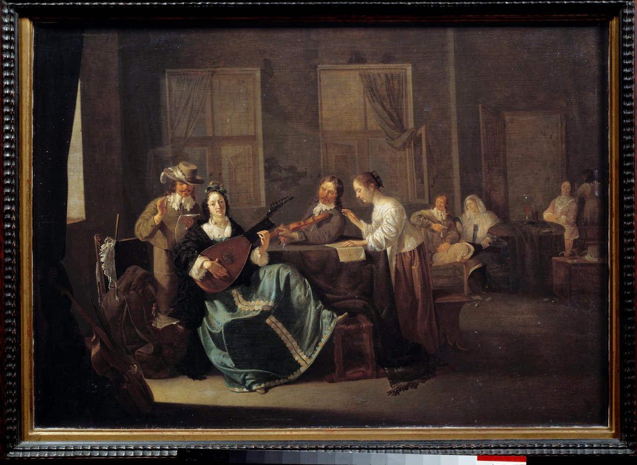 Koncerten. Maleri af Jacob Duck (1600 - 1660) Ec. Flam. af Jacob Duck