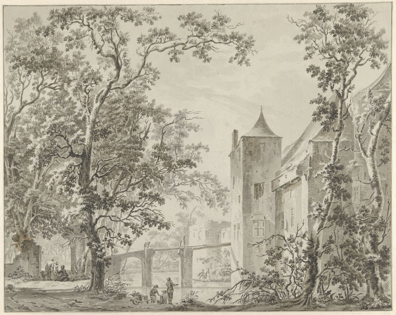 Slottet de Haar nær Utrecht af Jacob Elias van Varelen