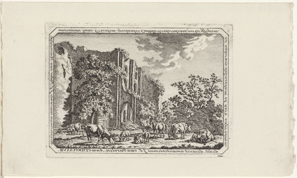 Kvæg ved ruinerne af Brederode af Jacob Elias van Varelen