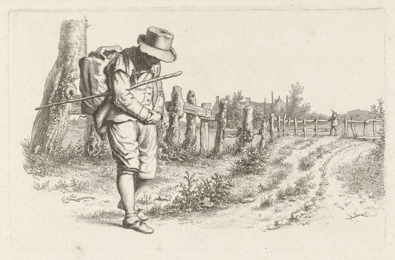 Rejsende på en landevej Studietryk / Etudes gravées (serietitel) af Jacob Ernst Marcus
