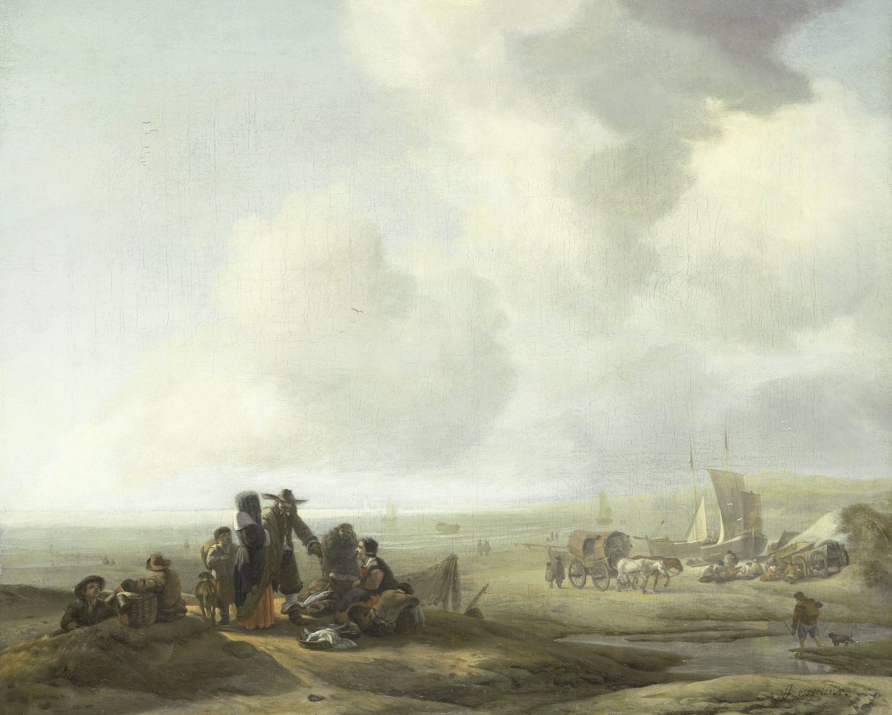 Udsigt på stranden af Jacob Esselens