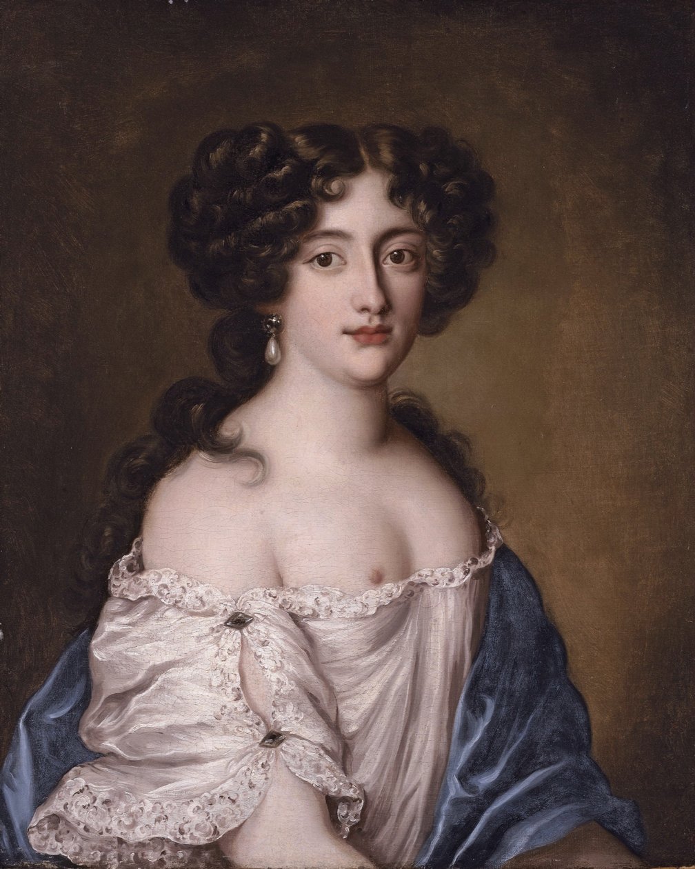 Fransk: Portrait de Hortense Mancini, duchesse de Mazarin, comme Aphrodite Portræt af Hortense Mancini (1646-1699), duchesse de Mazarin, som Afrodite af Jacob Ferdinand Voet