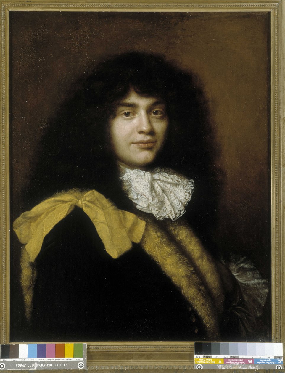 Portræt af en mand, siger, at manden har en gul rem af Jacob Ferdinand Voet