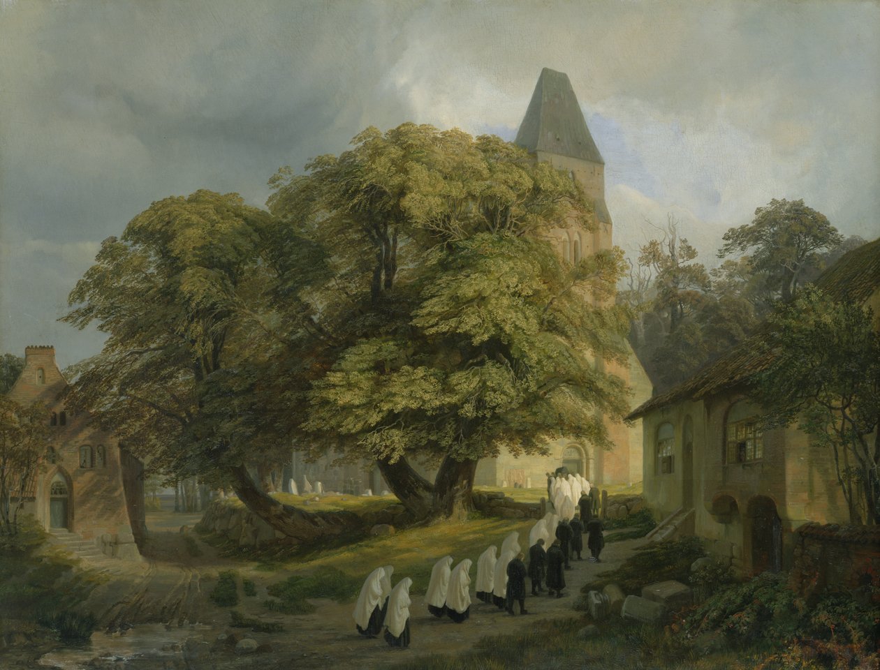 Elstorf Kirkegård, nær Hamborg, 1837 af Jacob Gensler